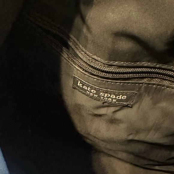 KATE SPADE black nylon convertible mid size backpack shoulder bag purse - Picture 14 of 15